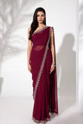 Blush Rose Pre-Stitched Saree Gown — Made to Order